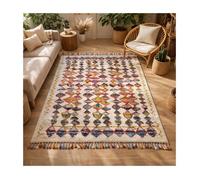 Tapis berbère 60x110 tissé motifs tribaux LYN5 OURIKA A multicolore
