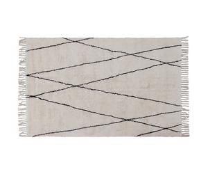 Tapis berbère à franges en coton écru 160 x 230cm HODNA
