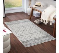 Tapis Berbère Ethnique Blanc/Gris 80x150