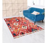 1A2T - Tapis Berbere - Grand Tapis Salon Design Moderne 160x230 cm Multicolore - Tapis de Salon Berbére à Poils Ras Idéal pour Le Salon, 3515
