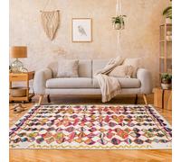 1A2T - Tapis Berbere Salon 160x230 cm Multicolore - Tapis Design Ethnique Moderne Rectangulaire - Grand Tapis Salon à Poils Ras Idéal pour Le Salon, 3514