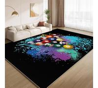 Tapis Billard Coloré, Tapis Tâche De Peinture Multicolore de Décoration de Sol Antidérapant Doux à Poils Courts pour L'Intérieur de La Maison Le Salon La Chambre à Coucher 150x240cm