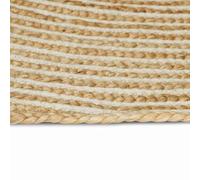Tapis blanc 80 x 300 cm en jute tissée à la main | Fibre végétale résistante, lavable en machine, teinte neutre lumineuse, artisanat authentique, usage intérieur polyvalent
