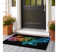Tapis Blocage de Couleur de fumée Abstraite avec Dos Antidérapant 60x180 cm Tapis Imprimé pour Entrée, Couloir et Corridor,à Poils Courts, Doux, Lavable, Light Style Tapis Décoratif Couleur