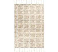 Tapis Bohème Tissé Fait à la Main "Bohist" Crème & Kaki 200 x 290 cm Beige G