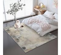 Tapis Bohème Vieilli Art Imprimé -Tapis de Convient aux Adultes et aux Enfants, Couleur Claire Flanelle Douce Lavable Antidérapant und Confortable pour Salon ou Bureau 80 x 150 cm