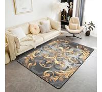 Tapis Boho Paisley,Fleurs Géométriques Bohème Tapis Salon,Tapis Intérieur et Extérieur Lavé En Machine de Style Victorien Européen,Décor Exotique Vintage Tapis D'Appoint Décor de Chambre,150x200