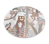 Tapis BONO 8426 cercle Jungle, animaux sauvages crème / or foncé cercle 200 cm