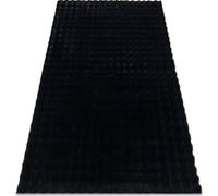 Tapis BUBBLE noir 25 IMITATION DU CUIR RAILLANT 3D structurel Noir 160x220 cm