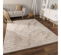 Tapis Bubble Salon Chambre Fourrure à poils longs Design géométrique 3D
