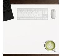 Tapis Bureau 52 x 65 cm Silencieux Tapis de Souris Extra Large Durable pour Bureau Maison Gaming, Blanc