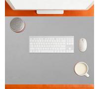 Tapis Bureau 80 x 116 cm Silencieux Tapis de Souris Multifonctionnel Durable pour Le Bureau La Maison La Décoration, Gris