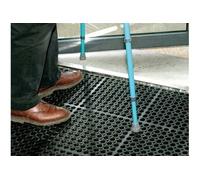 Tapis caillebotis caoutchouc épaisseur 22mm 91x152cm - IDS - M2601