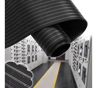 Tapis Caoutchouc Antidérapant Tapis Caoutchouc Noir Imperméable, Large Tapis Isolant Électrique Antidérapant, Feuille Caoutchouc Flexible pour Garage, Remorque, Cuisine(0.6m x 2.7m (2ft x 8.9ft))