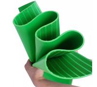 Tapis Caoutchouc Antidérapant Tapis Caoutchouc Ondulé de 3 mm D'épaisseur, 1 m Sous-couche de Sécurité Électrique Flexible, Rouleau Revêtement de Sol 6 kV pour Travaux D'isolation(Green,L 2.0m/6.6ft)