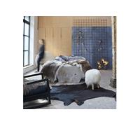 Nice Connection Tapis en peau de vache noir 150 x 170 cm rectangulaire