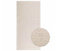 vidaXL Tapis Zizur - Crème, aspect de jute, intérieur et extérieur - 200 x 200 cm