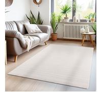 Carpettex Tapis Moelleux Moderne à Poil Court, uni, avec Une Face inférieure Lavable et Doux, Couleur: Crème, Taille: 160 x 230 cm