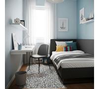 Tapis carré en vinyle numérisé, plage coquillages, différentes tailles, moderne, design et résistance pour votre espace, cuisine, salon, salle à manger, sol en PVC (100 x 100 cm, coquillages)
