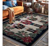 Tapis casse-noisette de Noël rectangulaire à poils courts pour salon, chambre à coucher, salle de classe, dortoir, université, décoration de dortoir, 1,5 x 2,1 m