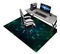 Tapis Chaise de Bureau Gaming, Tapis de Sol pour Fauteuil, Tapis de Sous-Chaise de Bureau, Antidérapant Tapis Protection Sol Chaise Bureau, Tapis de Sol pour Bureau Plancher de Bois 180 x 200 cm