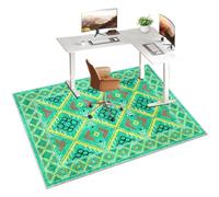 Tapis Chaise de Bureau, Protège-Sol Antidérapant Poils Courts 110 x 160 cm | Tapis de jeu Protection de Sol Décoratif pour Sols Durs Parquet Stratifié Bois et Carrelage Decoration, Roulement Silencieux