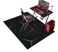 Tapis Chaise de Bureau, Tapis Chaise Gaming Antidérapant Tapis pour Fauteuil, 140 x 160 cm Tapis Gaming Sol pour Sols durs, Protège Sol Protection Sol Gamer Bureau Gaming pour Salon, Chambre, Bureau