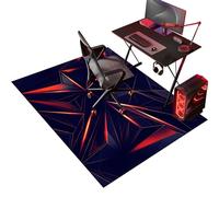 Tapis Chaise de Bureau, Tapis Chaise Gaming Antidérapant Tapis pour Fauteuil, 140 x 160 cm Tapis Gaming Sol pour Sols durs, Protège Sol Protection Sol Gamer Bureau Gaming pour Salon, Chambre, Bureau