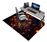 Tapis Chaise Gaming Antidérapant 140 x 180 cm Tapis Chaise de Bureau, Tapis Protège-Sol pour Chaise Roulantes, Tapis Protection Sol Chaise Bureau Gaming pour Plancher de Bois, Carrelage, Parquet