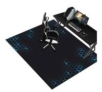 Tapis Chaise Gaming Antidérapant - Tapis de Protection de Sol pour sols durs - Tapis sous Chaise de Bureau - Tapis Gaming Sol - Tapis de Sol Bureau - Tapis pour Fauteuil 160 x 180 cm