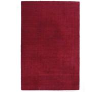 tapis chambre Ø100cm fait main bordeaux rond motif uni NEO UNI