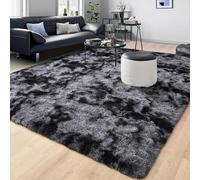 Tapis Chambre 160 x 340 cm Doux Moelleux Moderne Grand, Poils Longs Tapis de Sol Grand Dessous Antidérapant, Décoration Intérieure pour Salon Chambre Filles Enfants, Gris Foncé