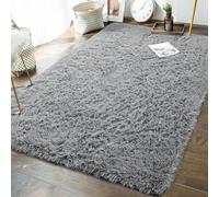 Tapis Chambre 190 x 280 cm Super Doux, Shaggy, Moelleux, Antidérapant Tapis Salon Shaggy Dessous Antidérapant, Décoration Intérieure pour Salon Chambre Filles Enfants, Gris Clair