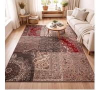 tapis chambre 190x280 tissé gris rectangle motif baroque LYN1 NYBRO