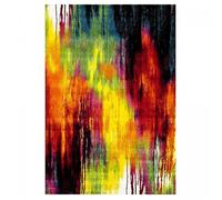 tapis chambre 80x150 tissé multicolore rectangle motif géométrique LYN8 BELO 1
