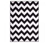 tapis chambre 80x150 tissé noir rectangle motif géométrique LYN1 DALEN