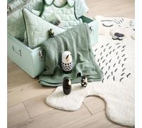 Tapis chambre bébé coton lavable petit ours odino multicolore 60X110