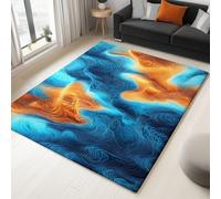 Tapis Chambre Enfant Multicolore, Topographie Insulaire Moderne Et Abstraite - Tapis Enfant Facile d'entretien et Doux pour Chambres à Coucher Salle de Jeu Chambre Fille Garçon Bébé 120 x 160 cm