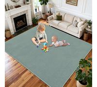 Tapis Chambre Enfant pour Jouer et Marcher Antidérapant 60 x 110 cm Tapis de Sol Bebe Mousse 2CM d'épaisseur, Tapis d'éveil bébé pour Salon Entrée Chambre Passage Couloir Tatami Grand Bleu Ciel