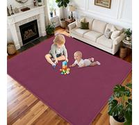 Tapis Chambre Enfant pour Jouer et Marcher Antidérapant 90 x 200 cm Tapis de Sol Bebe Mousse 2CM d'épaisseur, Tapis d'éveil bébé pour Salon Entrée Chambre Passage Couloir Tatami Grand Rouge Foncé