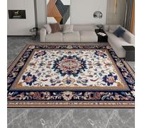 Tapis Chambre Enfants, Tapis Salon Poils Courts Vintage Élégant Médiéval Floral Soft-Touch Entretien Facile - Paillasson Lavable en Machine pour Zones de Passage, Marron Café, 160 x 230 cm