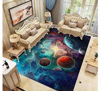 Tapis Chambre Gamer Galaxie Lune Ado Garcon Enfant Adulte,Tapis De Salon Bain Home Antiderapant 3D Gamepad Décoration Tapis Poil Ras Flanelle Tout Doux Moderne Noir Bleu (colore,100x150 cm)