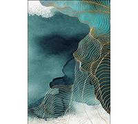 Tapis Chambre Grand Tapis Paysage Abstrait d'encre Verte de Style européen de Mode Grand pour Le Salon, la Chambre à Coucher, la pépinière 160x230CM