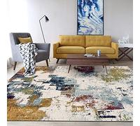 Tapis Chambre Grand Tapis Peinture à l'huile Abstraite européenne d'art de Couleur,pour Le Salon, la Chambre à Coucher, la pépinière-140x200cm(4.6ft x 6.5ft)