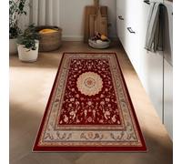 Tapis Chambre Lavable en Machine 60 x 150 cm, Tapis Entree Interieur Coureur Doux Géométrique Fleurs Mandalas Antidérapant Entretien Facile Style Rétro pour Cuisine Couloir Devant Evier Salon