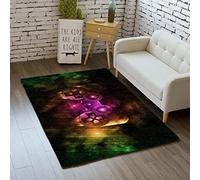 Tapis Chambre Moderne Gamer Contrôleur Antidérapant Graffiti Jeu Console Décoration Tapis Bleu Noir Violet Rose Flanelle Tapis Doux pour Adolescent Enfant Garçon Homme (120_x_160_cm,Couleur 06)