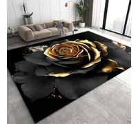Tapis Chambre Plante Rose Fleur Ado Garcon Enfant Adulte,Tapis De Salon Bain Home Antiderapant 3D Décoration Tapis Poil Ras Flanelle Tout Doux 80 X 120 Cm /9622268673776
