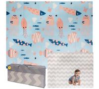 Tapis Chambre - Tapis De Jeux Bébé Pliable Et Réversible, Sensoriel, Imperméable, Atoxique Pour La Sécurité. Parfait Pour Les Activités Bébé Et Le Confort De Votre Enfant, 150x180x1cm