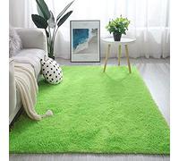 Tapis Chambre Tapis Modernes De Salon Tapis À Poils Longs Moelleux Tapis Extra Doux Et Confortable Tapis Antidérapant Intérieur Moelleux Épais Pour Salon Chambre Filles Enfants,Vert,120 x 160 cm