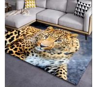 Tapis Chambre Tigre Animal Ado Garcon Enfant Adulte,Tapis De Salon Bain Home Antiderapant 3D Décoration Tapis Poil Ras Flanelle Tout Doux 100 X 150 Cm /9801364828015